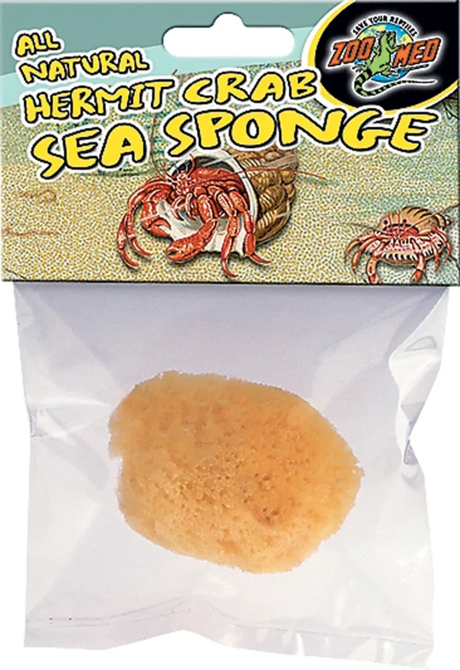 Zoo Med All Natural Hermit Crab Sea Sponge, Yellow, 1 ct - Image 2