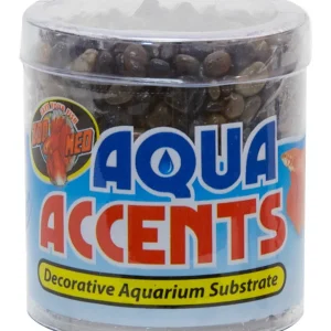 Zoo Med Aqua Accents River Pebbles, Dark, 8 oz