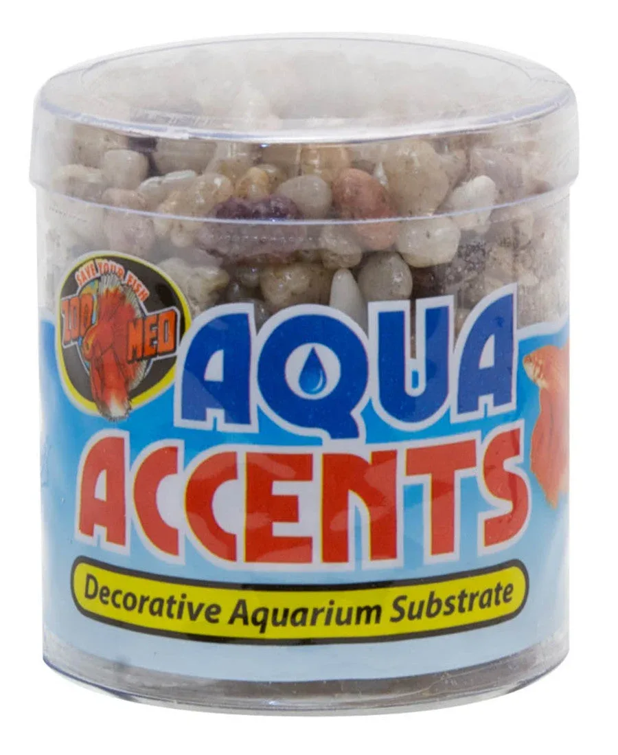 Zoo Med Aqua Accents River Pebbles, Light, 8 oz