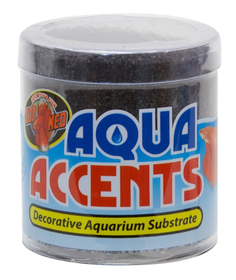 Zoo Med Aqua Accents Sand Midnight, Black, 8 oz