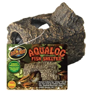 Zoo Med Aqualog Fish Shelter, Brown Small