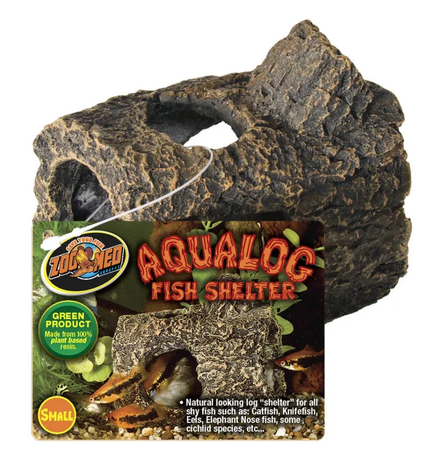Zoo Med Aqualog Fish Shelter, Brown Small