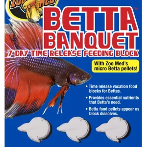 Zoo Med Betta Banquet 7 Day Release Fish Feeding Block 0.3 oz