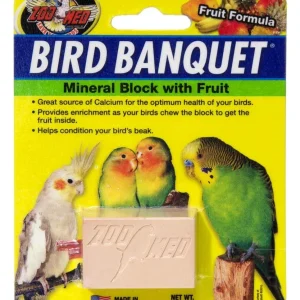 Zoo Med Bird Banquet Fruit Formula Mineral Block Pink, 1ea/1 oz, SM