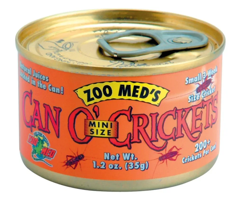Zoo Med Can O' Mini Crickets Reptile Wet Food, 1.2 oz