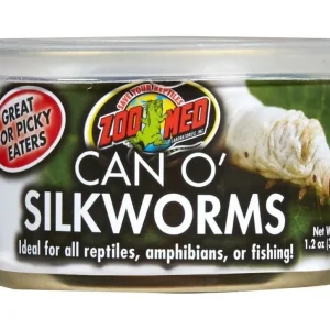 Zoo Med Can O' Silkworms Reptile Wet Food, 1.2 oz