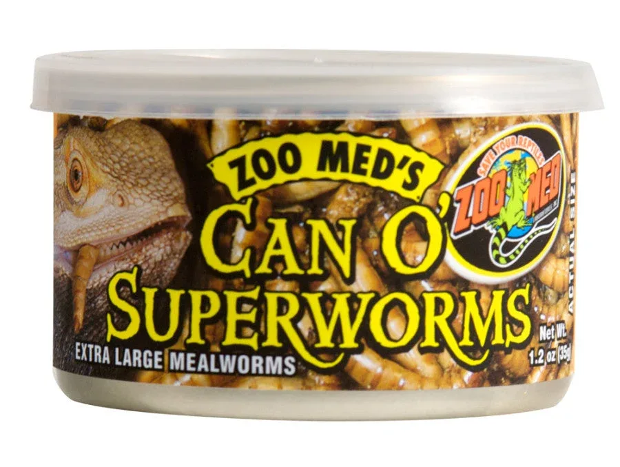 Zoo Med Can O' Superworms Reptile Wet Food, 1.2 oz