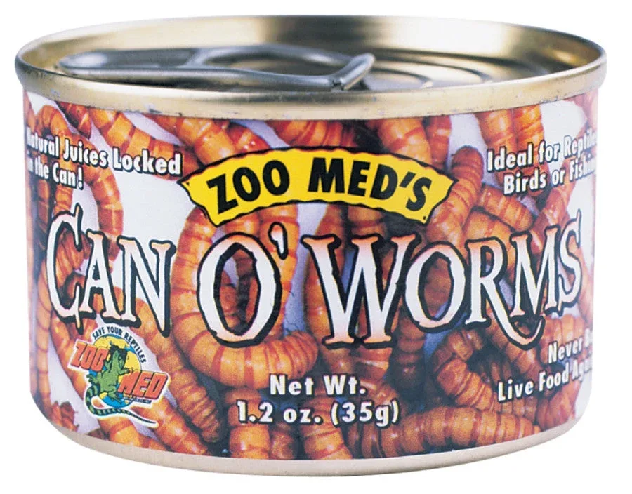 Zoo Med Can O' Worms Reptile Wet Food, 1.2 oz