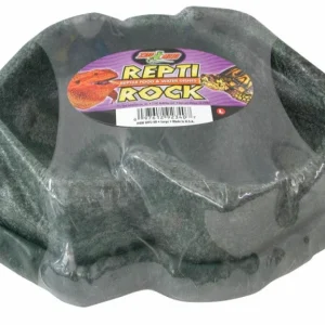 Zoo Med Combo Repti Rock Food and Water Dish, Black Large
