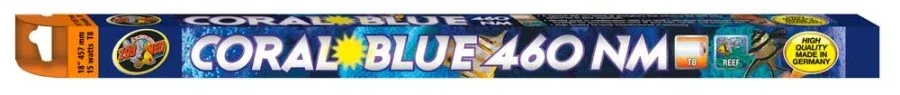 Zoo Med Coral, Blue 460 NM T8 Lamp, Blue, 18 in