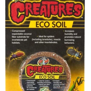 Zoo Med Creature Eco Soil Coconut Fiber Substrate, Brown 45 g