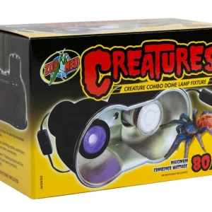 Zoo Med Creatures Combo Dome Lamp Fixture Black