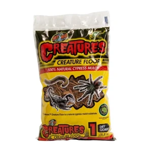 Zoo Med Creatures Creature Floor Natural Cypress Mulch Substrate, Brown, 1 qt