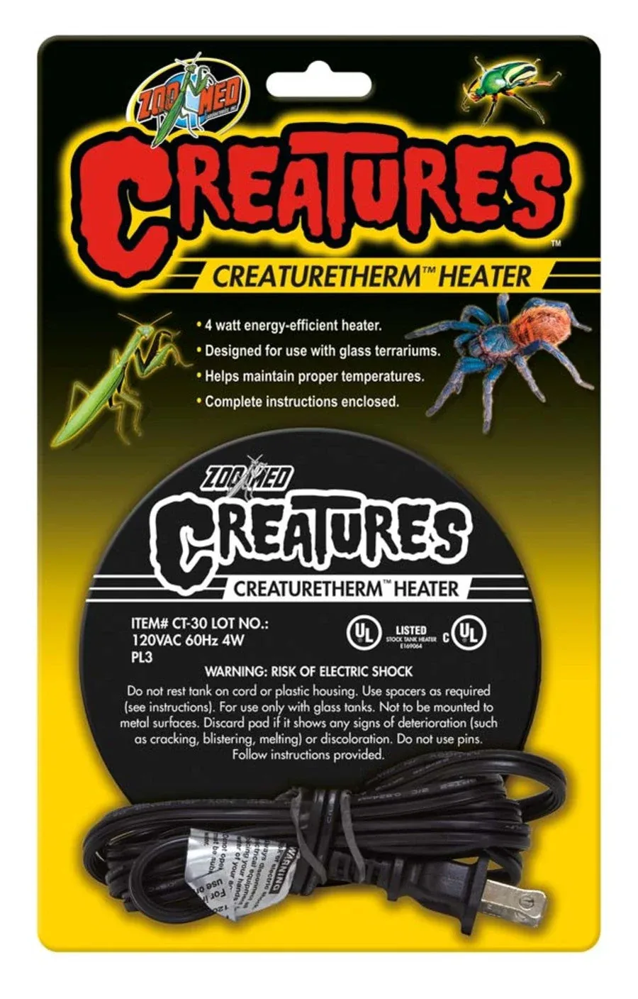 Zoo Med Creatures Creaturetherm Heater, 4W
