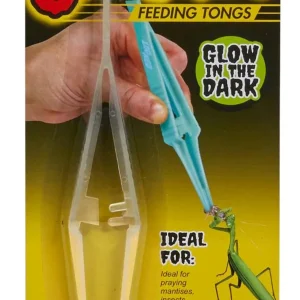 Zoo Med Creatures Feeding Tongs Glow in the Dark, Blue, 6 in