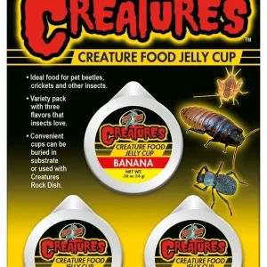 Zoo Med Creatures Food Jelly Cup, 0.56 oz each, Case of 3