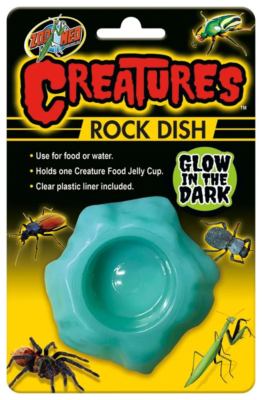 Zoo Med Creatures Rock Dish Glow in the Dark Light Blue