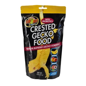 Zoo Med Crested Gecko Food Premium Blended Tropical Fruit Dry Food 1 lb
