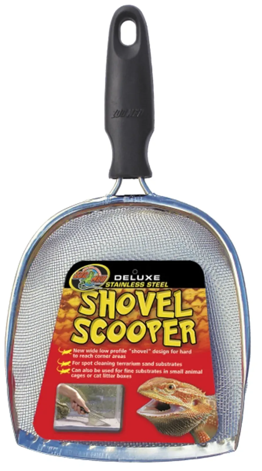 Zoo Med Deluxe Shovel Scooper, Black, Silver