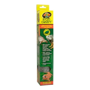 Zoo Med Eco Carpet Reptile Terrarium Carpet, Grey, 40 gal, 15 in x 36 in