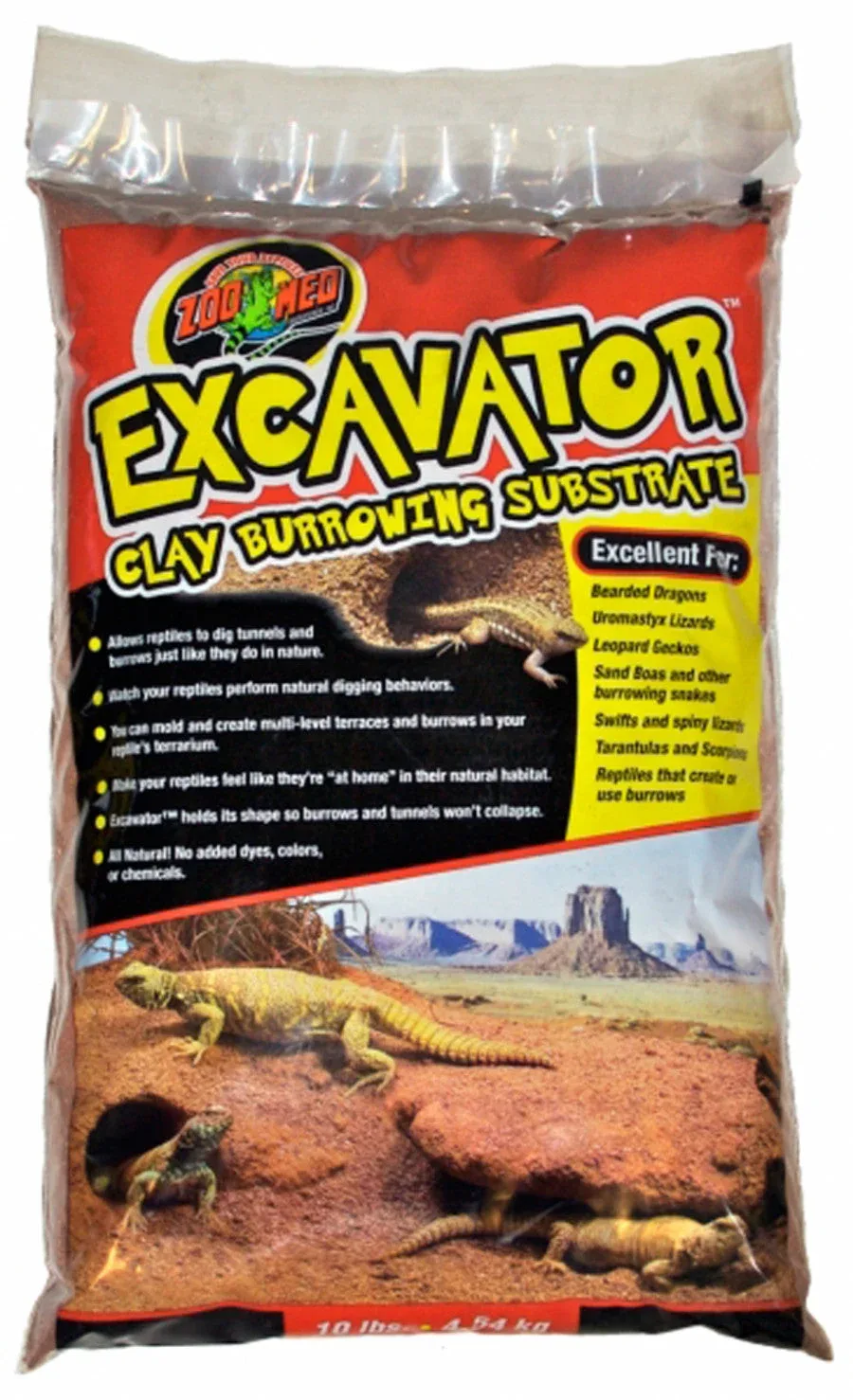 Zoo Med Excavator Clay Burrowing Substrate Brown, 10 lb