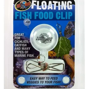 Zoo Med Floating Fish Food Clip, Clear, Silver