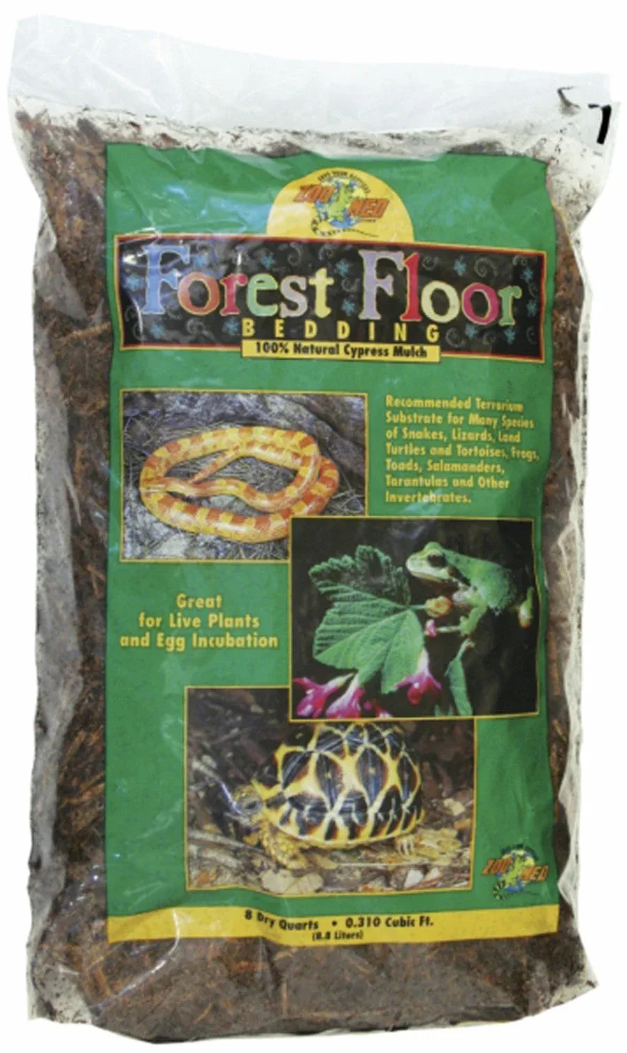 Zoo Med Forest Floor Natural Cypress Mulch Bedding Substrate, Brown, 8 qt