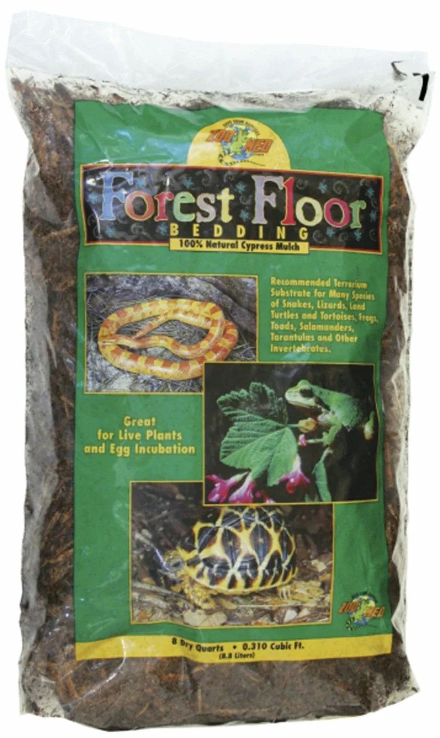 Zoo Med Forest Floor Natural Cypress Mulch Bedding Substrate, Brown, 8 qt