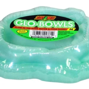 Zoo Med Glo-Bowl Glow in the Dark Combo Bowl, Green Medium