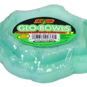 Zoo Med Glo-Bowl Glow in the Dark Combo Bowl, Green Small