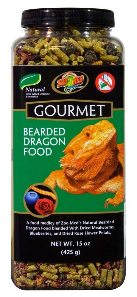 Zoo Med Gourmet Bearded Dragon Dry Food, 15 oz