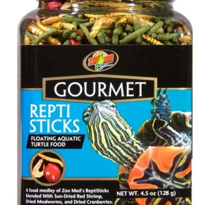 Zoo Med Gourmet Reptisticks Floating Aquatic Turtle Dry Food, 4.5 oz