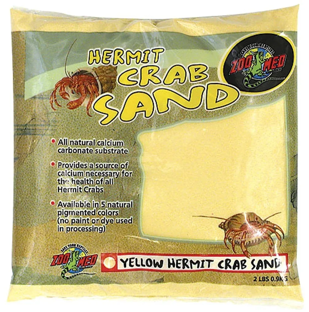 Zoo Med Hermit Crab Sand, Yellow, 2 lb
