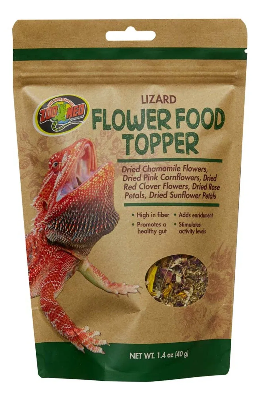 Zoo Med Lizard Flower Food Topper, 1.4 oz