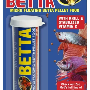 Zoo Med Micro Floating Betta Pellet Canister Fish Food 0.65 oz