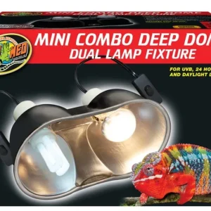 Zoo Med Mini Combo Deep Dome Lamp Fixture, Black