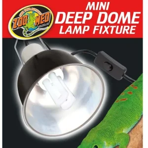 Zoo Med Mini Deep Dome Lamp Fixture, Black, 5.5 in, Mini