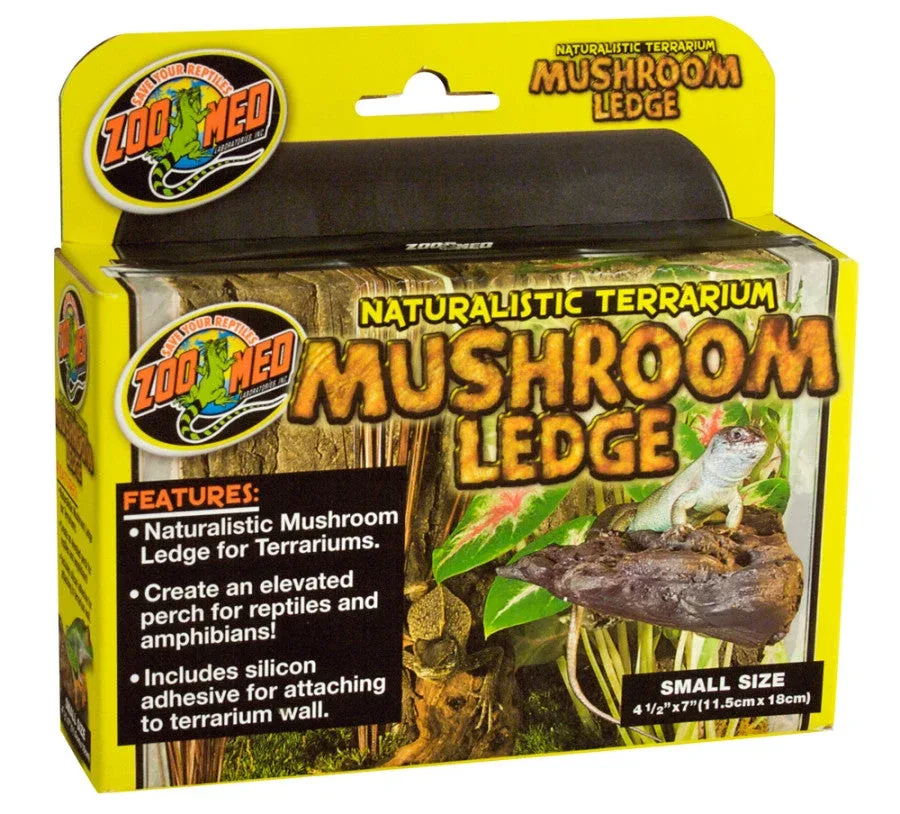 Zoo Med Mushroom Ledge Elevated Perch, Brown Small