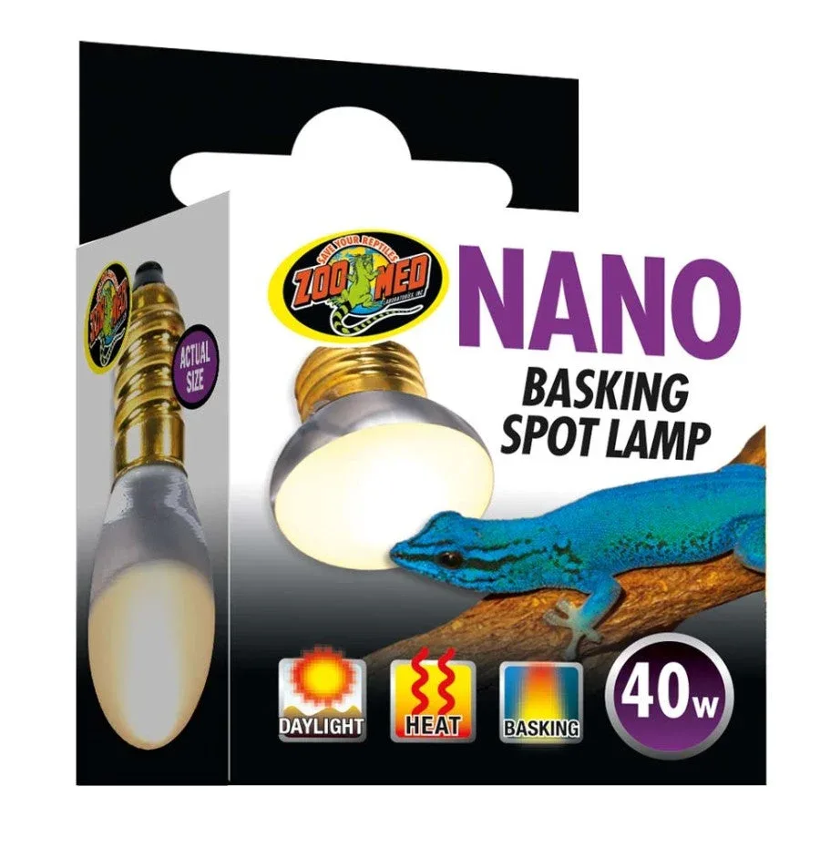 Zoo Med Nano Basking Spot Lamp, White, 40W