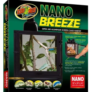 Zoo Med Nano Breeze Aluminum Screen Cage, Black Small