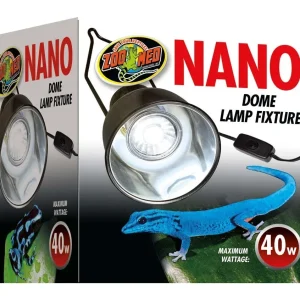 Zoo Med Nano Dome Lamp Fixture, Black, 4 in