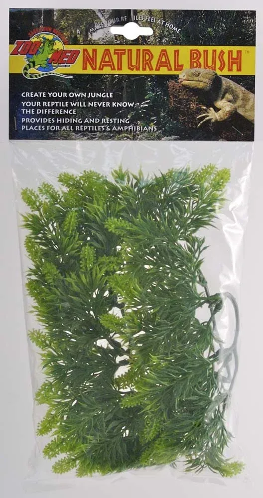 Zoo Med Natural Bush Malaysian Fern Plants, Green, 14 in, Small
