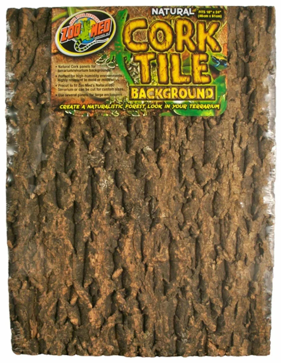 Zoo Med Natural Cork Tile Background, Brown, 18 in x 24 in, X-Large