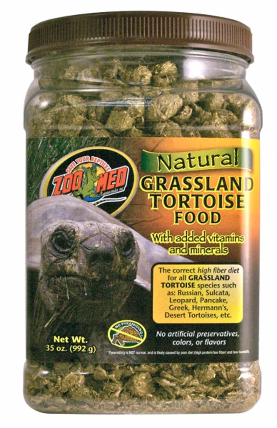 Zoo Med Natural Grassland Tortoise Dry Food, 35 oz