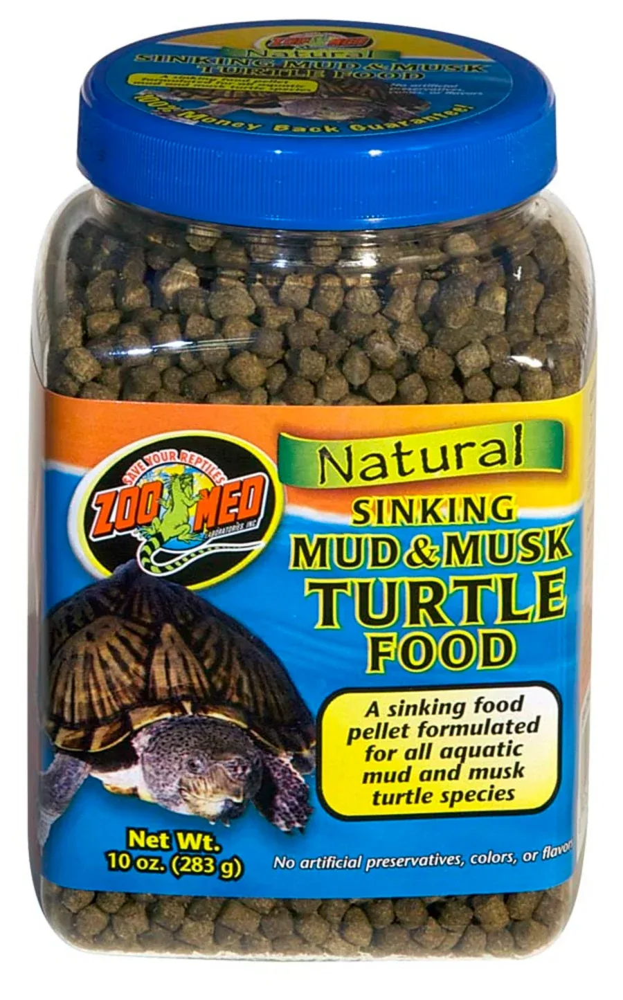 Zoo Med Natural Sinking Mud & Musk Turtle Dry Food, 10 oz