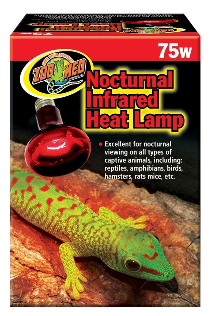 Zoo Med Nocturnal Infrared Heat Lamp, 75W