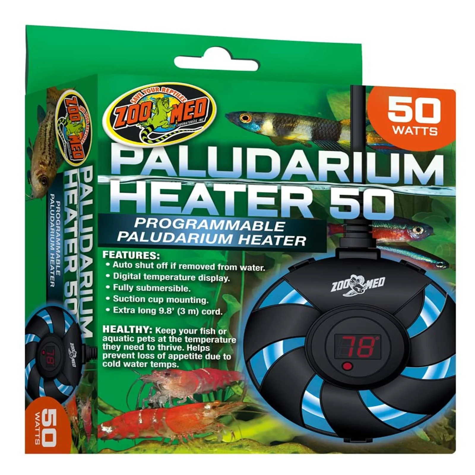 Zoo Med Paludarium Aquarium Heater 50W
