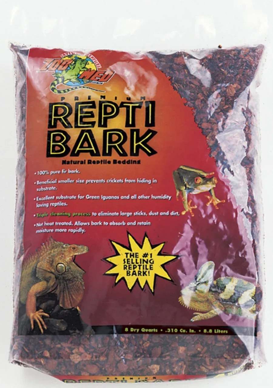 Zoo Med Premium ReptiBark Bedding Substrate, Brown, 8 qt