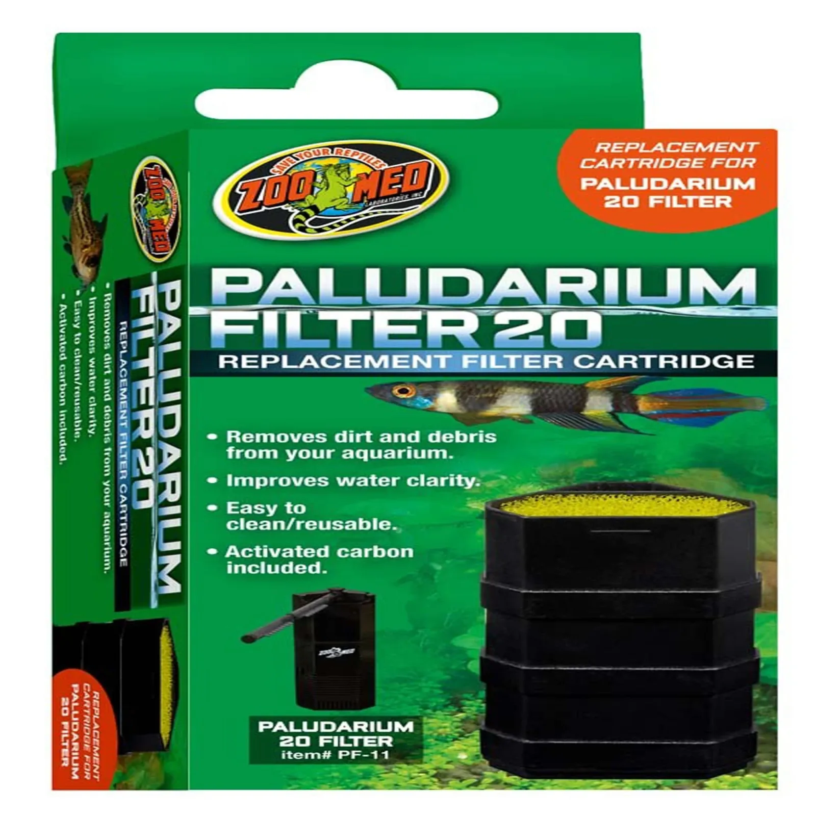 Zoo Med Replacement Filter Cartridge for PF Filters For PF, 11 in