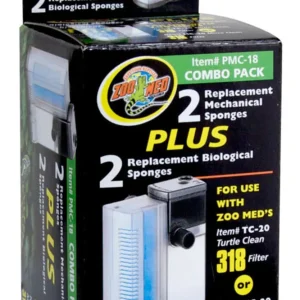 Zoo Med Replacement Sponge Combo for Turtle Clean 318 or Micro Clean 316 Filters, 4-Count
